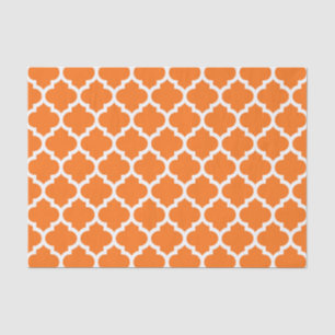 Pumpkin Orange Welch marokkanisches Quatrefolienmu Seidenpapier