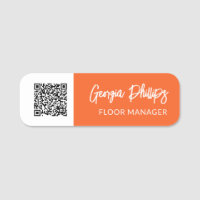 Pumpkin Orange White QR Code Brush Skript