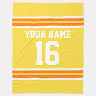 Pumpkin Orange White Sports Jersey Fleecedecke