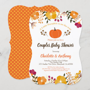 Pumpkin Paare Baby Dusche Einladung Herbst