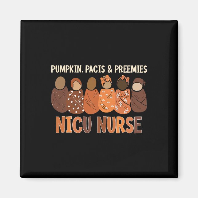 Pumpkin Pacis und Preemies Nicu Nurse Herbst Magnet (Vorne)