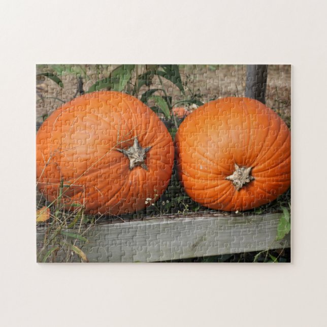 Pumpkin Pair Fall Puzzle (Horizontal)