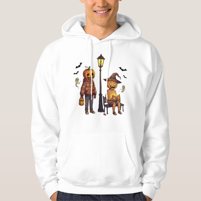 Pumpkin Pals Hoodie – Creepy Cute Halloween Street (Vorderseite)