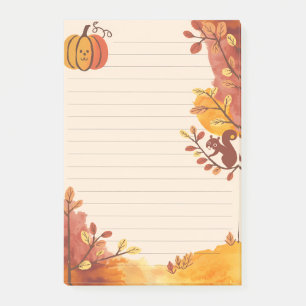 Pumpkin Pals & Squirrel Scribbles Post-it Klebezettel