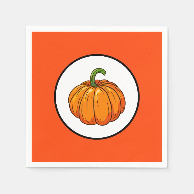 Pumpkin Paper Napkin Serviette (Vorderseite)