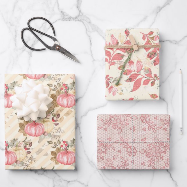 Pumpkin Paradise Thanksgiving  Geschenkpapier Set (Vorderseite)