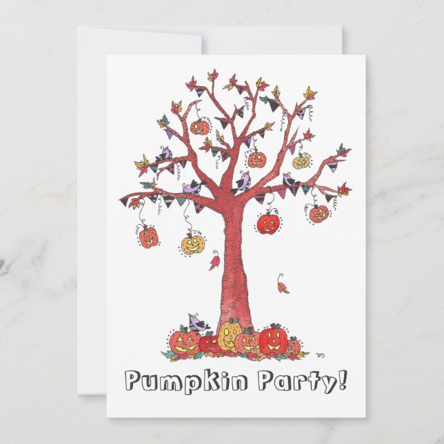 Pumpkin Party, Halloween-Party Einladung (Vorderseite)