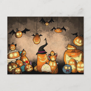 Pumpkin Party Postcard Einladungspostkarte