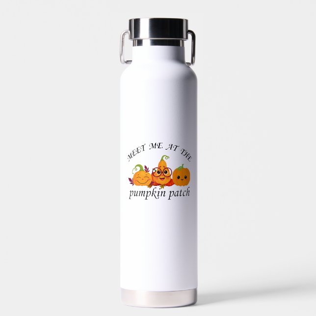 Pumpkin Patch Adventures: Herbst T-Shirt Trinkflasche (Vorne)