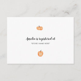 Pumpkin Patch Babydusche Begleitkarte