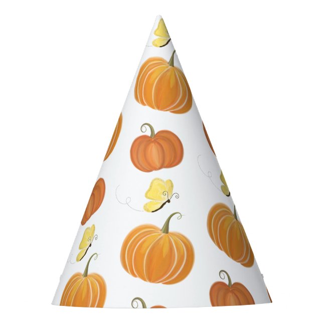 Pumpkin Patch Butterfly Herbstlaubs Geburtstag Partyhütchen (Vorderseite)