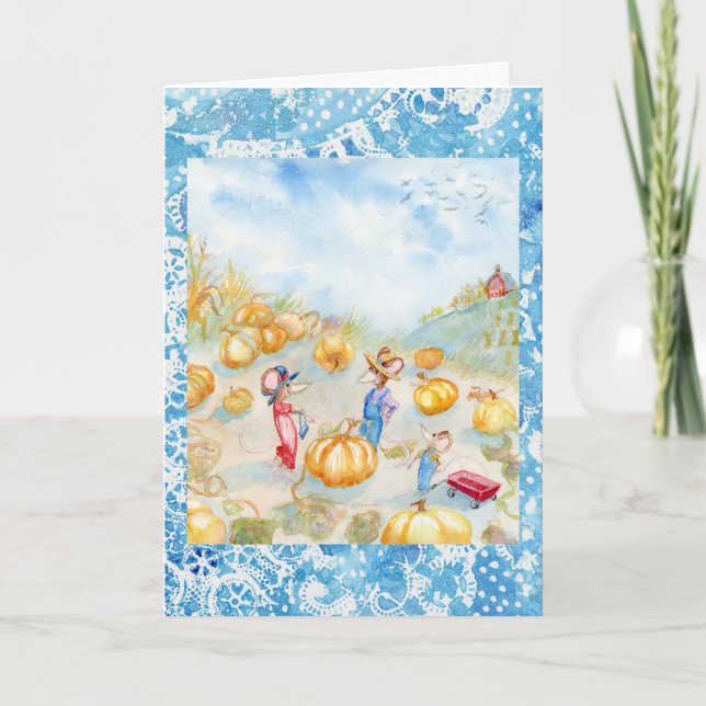 "Pumpkin Patch Card" Dankeskarte (Vorderseite)