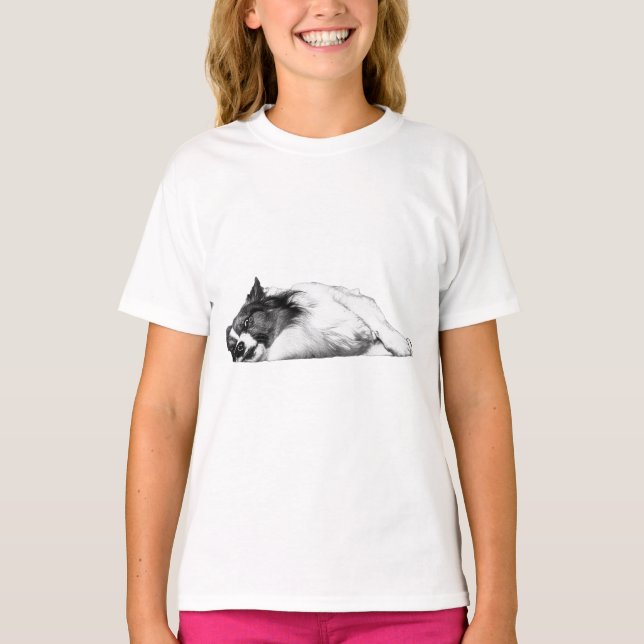 Pumpkin Patch Corgi Attitude T-Shirt (Vorderseite)