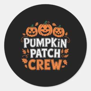 Pumpkin Patch Crew Funny Pumpkin Patch Squad Danke Runder Aufkleber