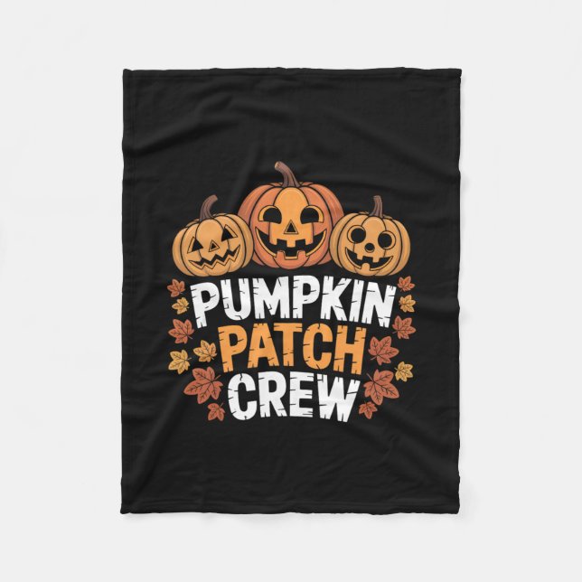 Pumpkin Patch Crew Funny Pumpkin Patch Squad Thank Fleecedecke (Vorderseite)