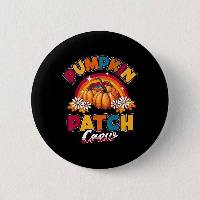 Pumpkin Patch Crew Kids Herbst Erntedank H Button (Vorderseite)