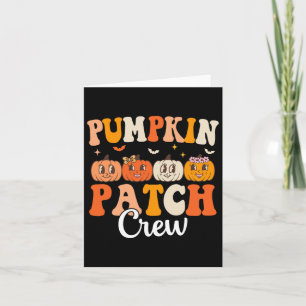 Pumpkin Patch Crew Matching Family Groovy Fall Hal Karte