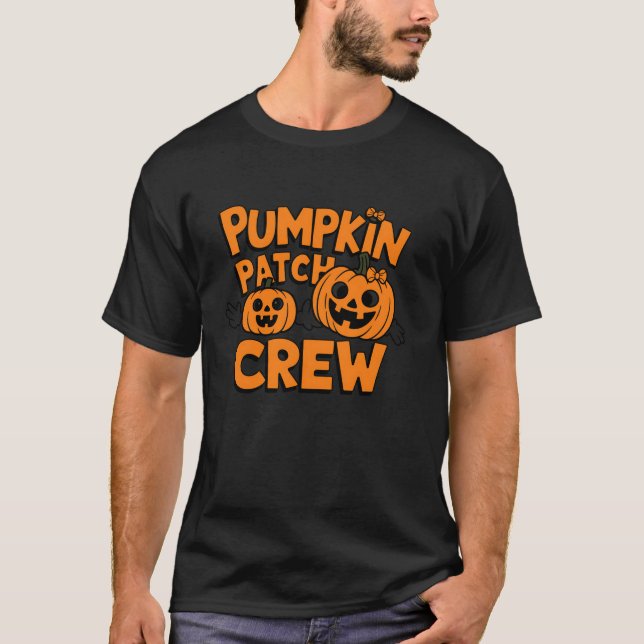 Pumpkin Patch Crew Niedlich Matching Family Hallow T-Shirt (Vorderseite)