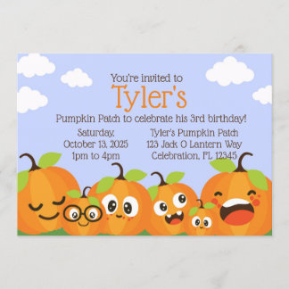 Pumpkin Patch Farm Kindergeburtstag Einladung