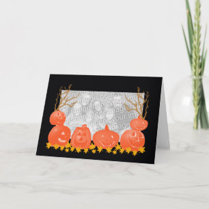Pumpkin Patch Foto Grußkarte Karte