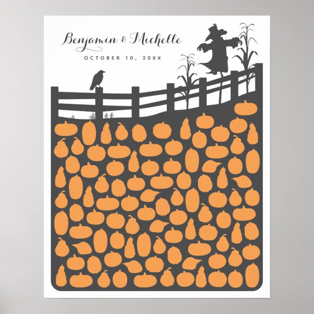 Pumpkin Patch Gästebuchposter - 100 Plätze Poster (Vorne)