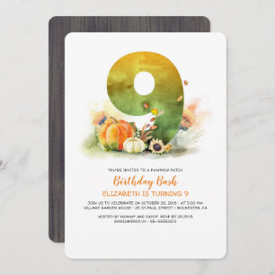 Pumpkin Patch Geburtstag Bash Fall Einladung