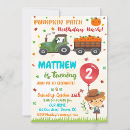 Pumpkin Patch Geburtstagseinladung Herbst Geburtst Einladung