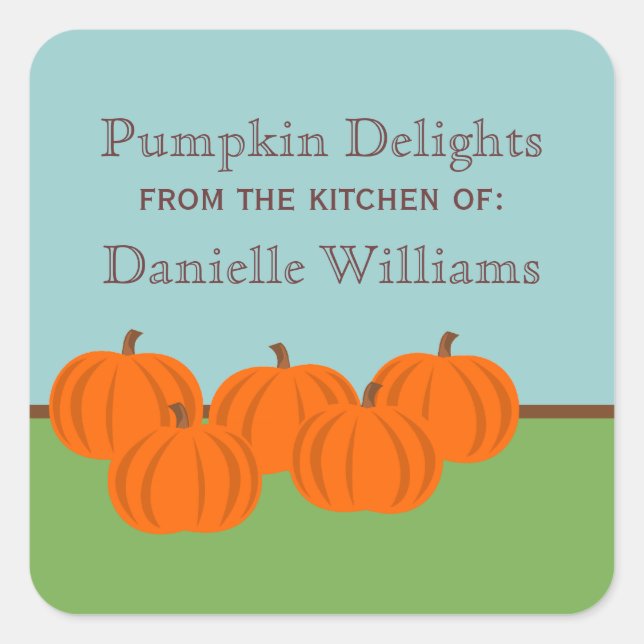 Pumpkin Patch Halloween Baking Label Stickers (Vorderseite)