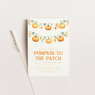 Pumpkin Patch Halloween Fall Baby Showeinladung Einladung