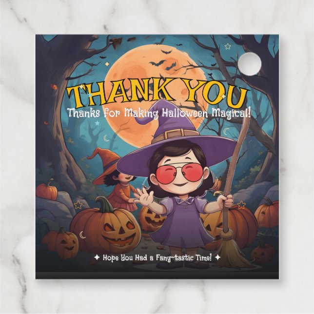 Pumpkin Patch Halloween Gefälligetags Geschenkanhänger (Rückseite)