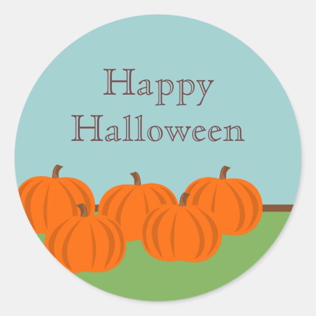 Pumpkin Patch Halloween Stickers (Vorderseite)