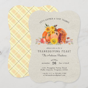 Pumpkin Patch Harvest   Erntedank Dinner Party Einladung
