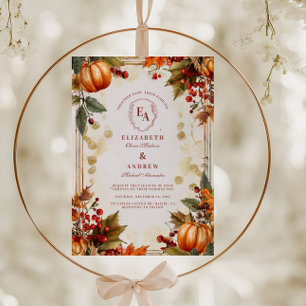 Pumpkin Patch Herbst-Hochzeit Einladung