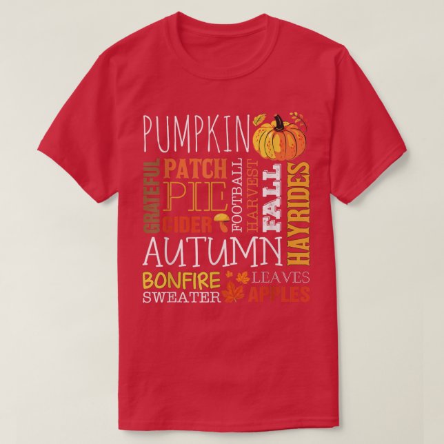 Pumpkin Patch Herbst Png T-Shirt (Design vorne)