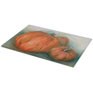 Pumpkin Patch Herbsttrio Pastel Art Schneidebrett