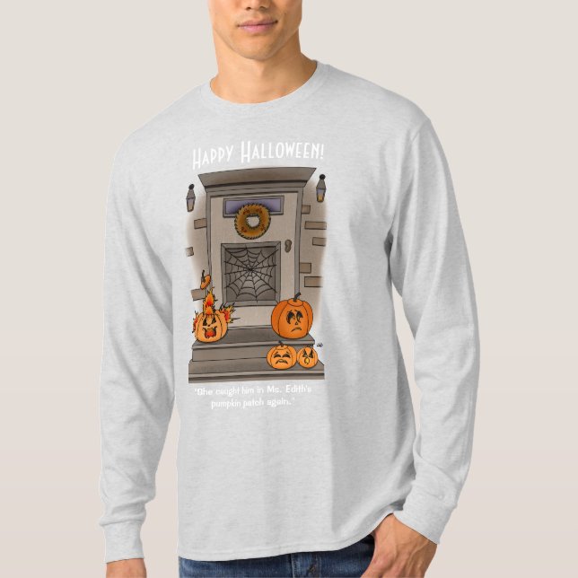Pumpkin Patch Herren's Black Longsleeved T - Shirt (Vorderseite)