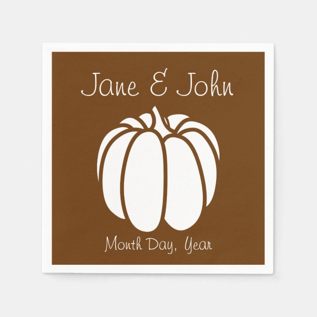 Pumpkin Patch in Chocolate Napkins Serviette (Vorderseite)