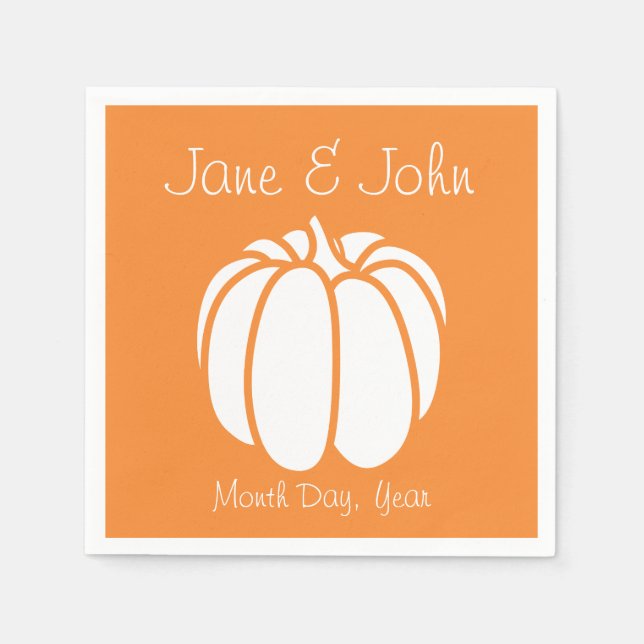 Pumpkin-Patch in Orange Napkins Serviette (Vorderseite)