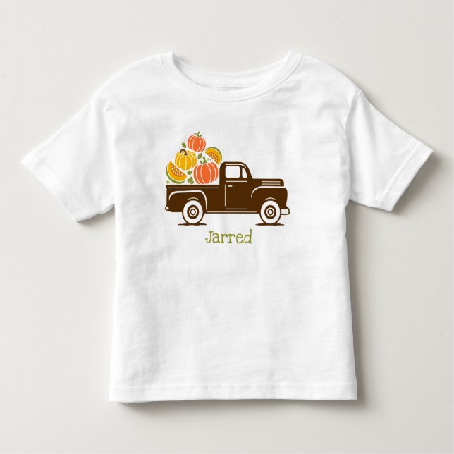 Pumpkin-Patch-Individuelle Name Kleinkind T-shirt (Vorderseite)