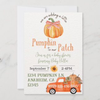 Pumpkin Patch Kinderdusche Einladung