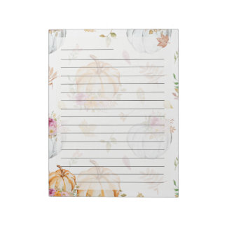 Pumpkin Patch Letter Notepad – Autumn Stationery Notizblock