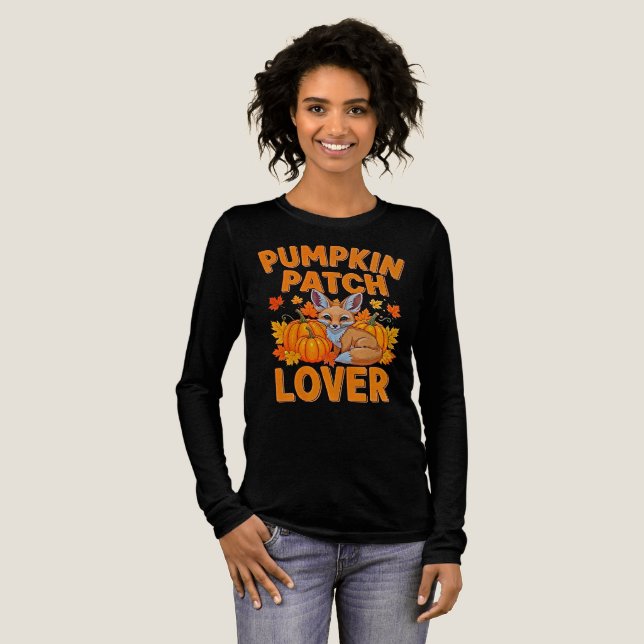 Pumpkin Patch Lover - Niedlicher Fuchs Herbst Tri-Blend Shirt (Volle Vorderseite)