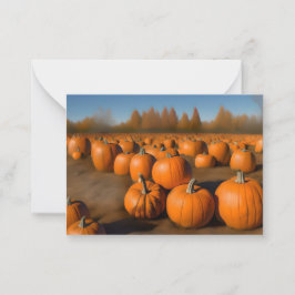 PUMPKIN PATCH MIT DEM WALD MITTEILUNGSKARTE