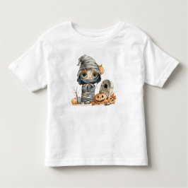Pumpkin Patch Mummy - Halloween Whimsy in Wraps Kleinkind T-shirt