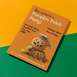 Pumpkin Patch Party Kinderfreundlich Halloween Fal Einladung