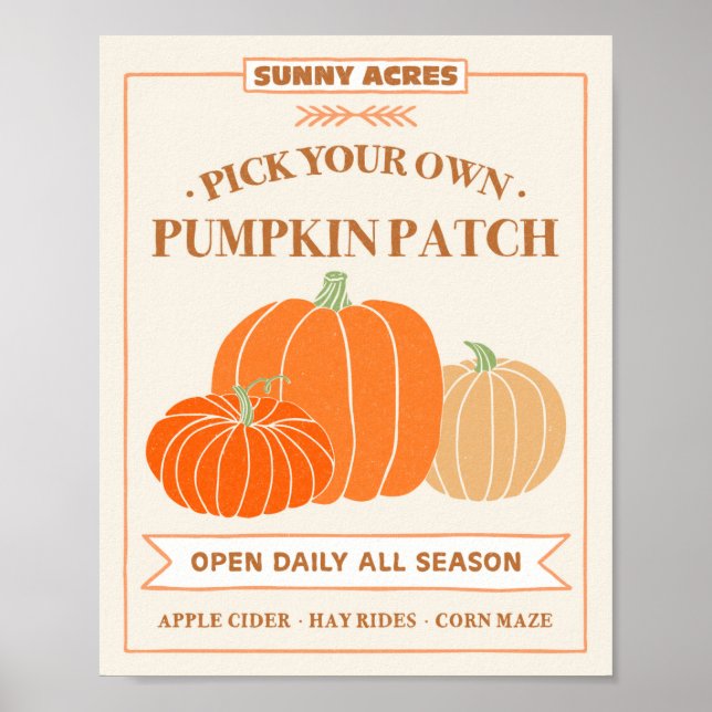 Pumpkin Patch Poster (Vorne)