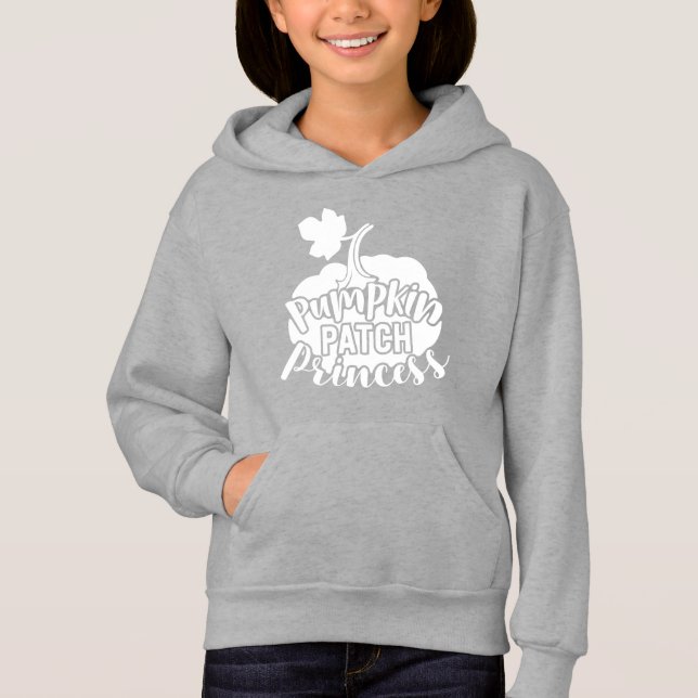 Pumpkin Patch Princess Typografie Hoodie (Vorderseite)