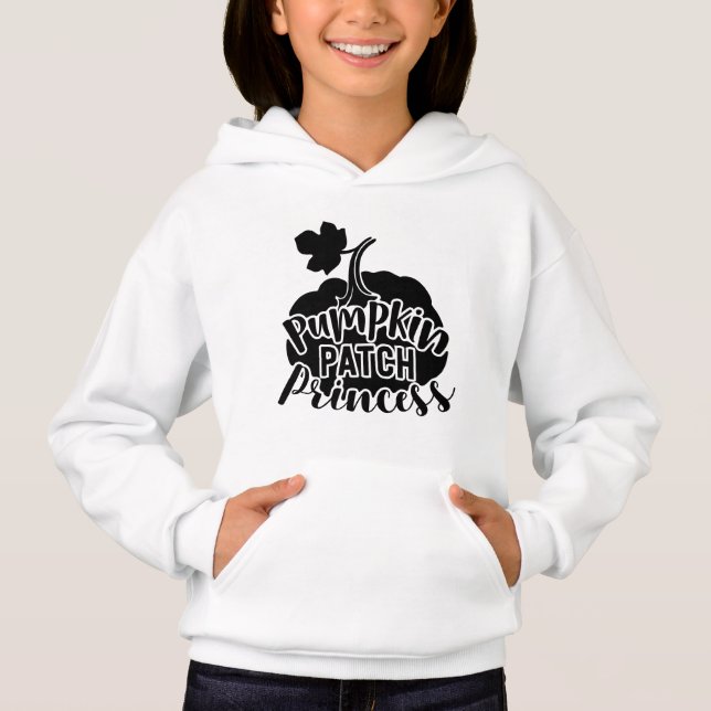 Pumpkin Patch Princess Typografie Hoodie (Vorderseite)