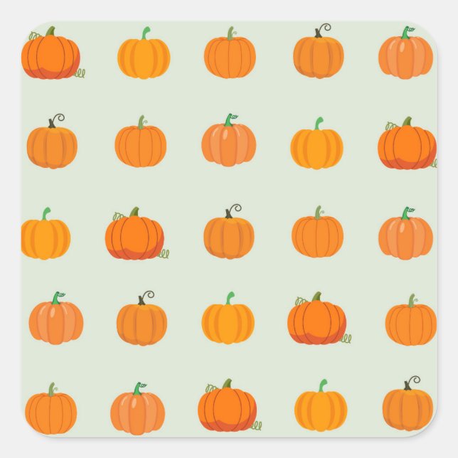 Pumpkin Patch Quadratischer Aufkleber (Vorderseite)
