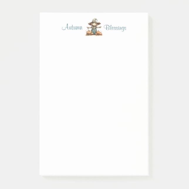 Pumpkin Patch Scarecrow 4x6 Post-It Notes Post-it Klebezettel (Vorderseite)